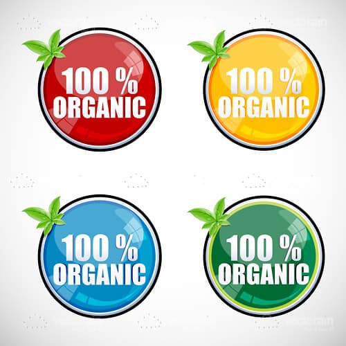 100% Organic Badges